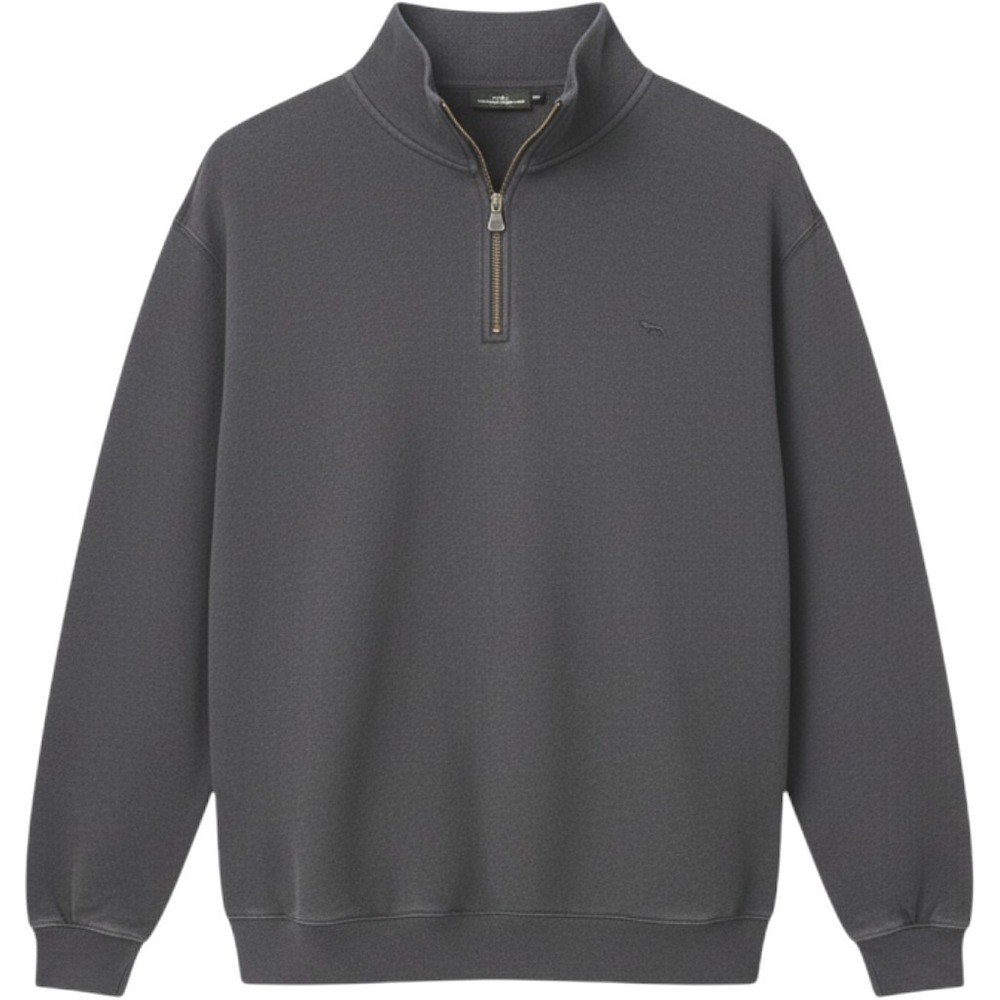 Rodd & Gunn Mens 3XL 1/4 Zip Sweater Charcoal Grey 100% Cotton Pullover